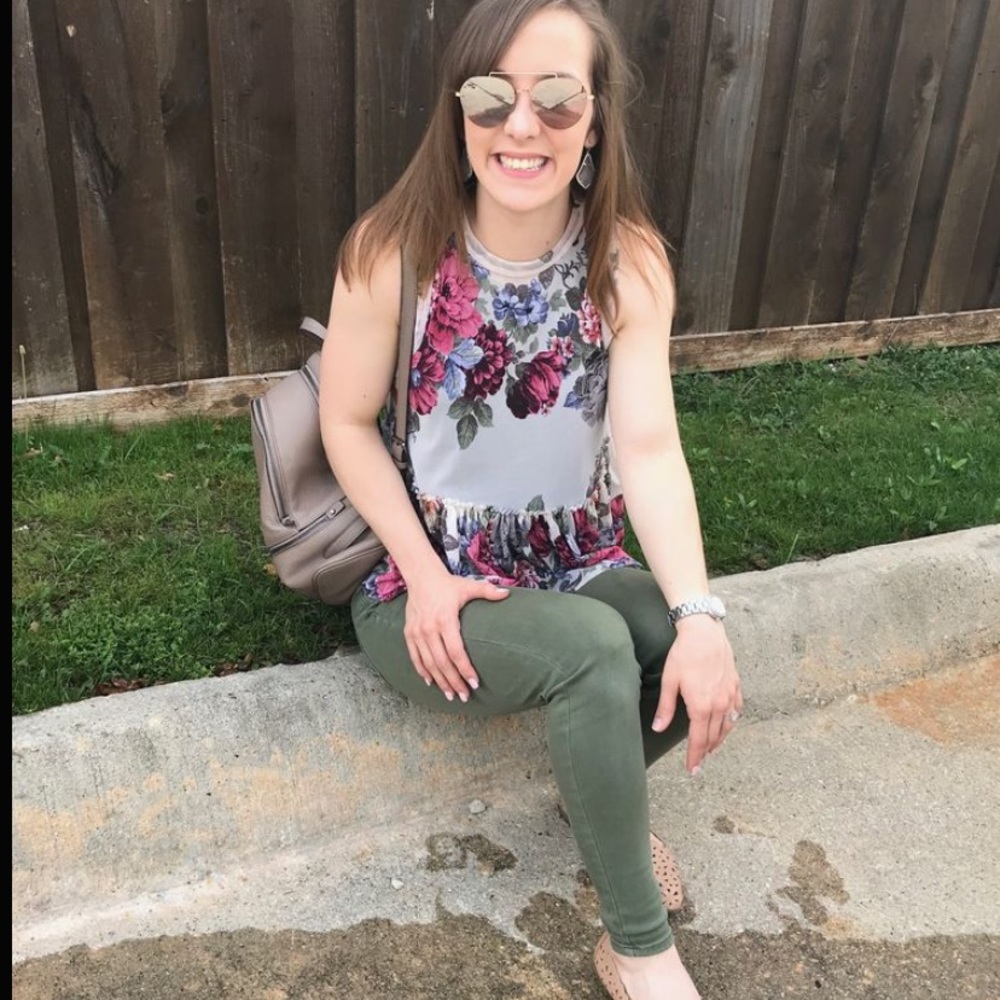 Mesh Floral Top